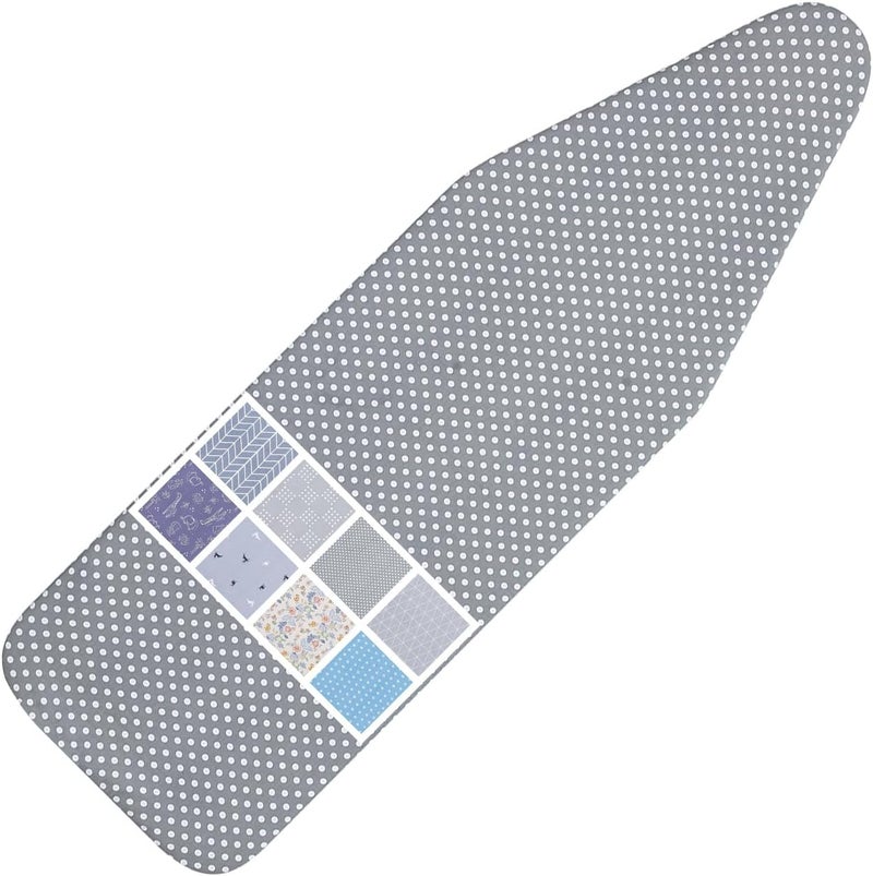LCLW Ironing Board Cover and Pad Standard Size 15 x 54,3 Pairs of Hook and Loop Fastener Straps,Elastic Edges,Cotton Iron Board Cover with Scorch Resistant Thick Padding (Pattern E) - Image 1